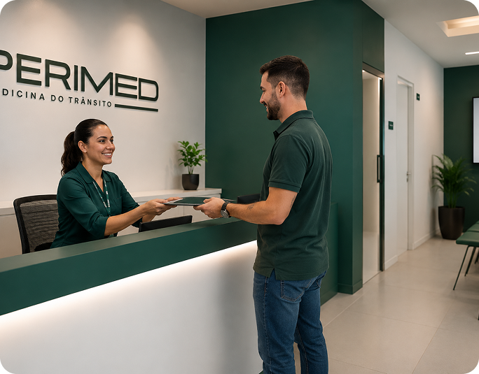 Recepção da clínica Perimed